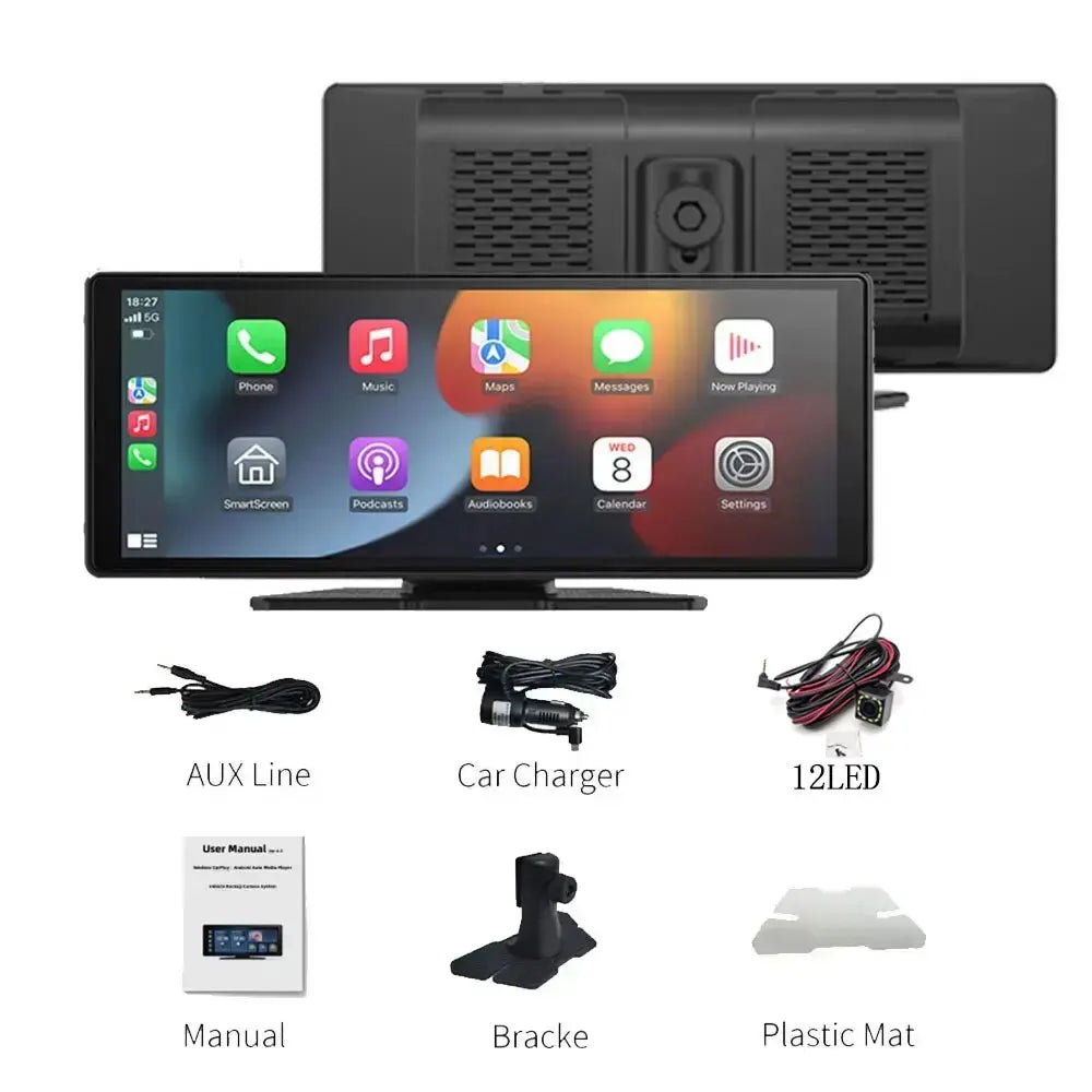 Yunpan Universal 10.26 Inch Car Radio Multimedia Wifi Video Player Wireless Carplay & Android Auto for or Android Mp5 Player