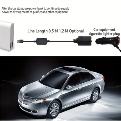 1Pc 5V 2A USB to 12V Cigarette Lighter Socket USB Male to Female Cigarette Lighter Adapter Converter Car Electronics Accessories