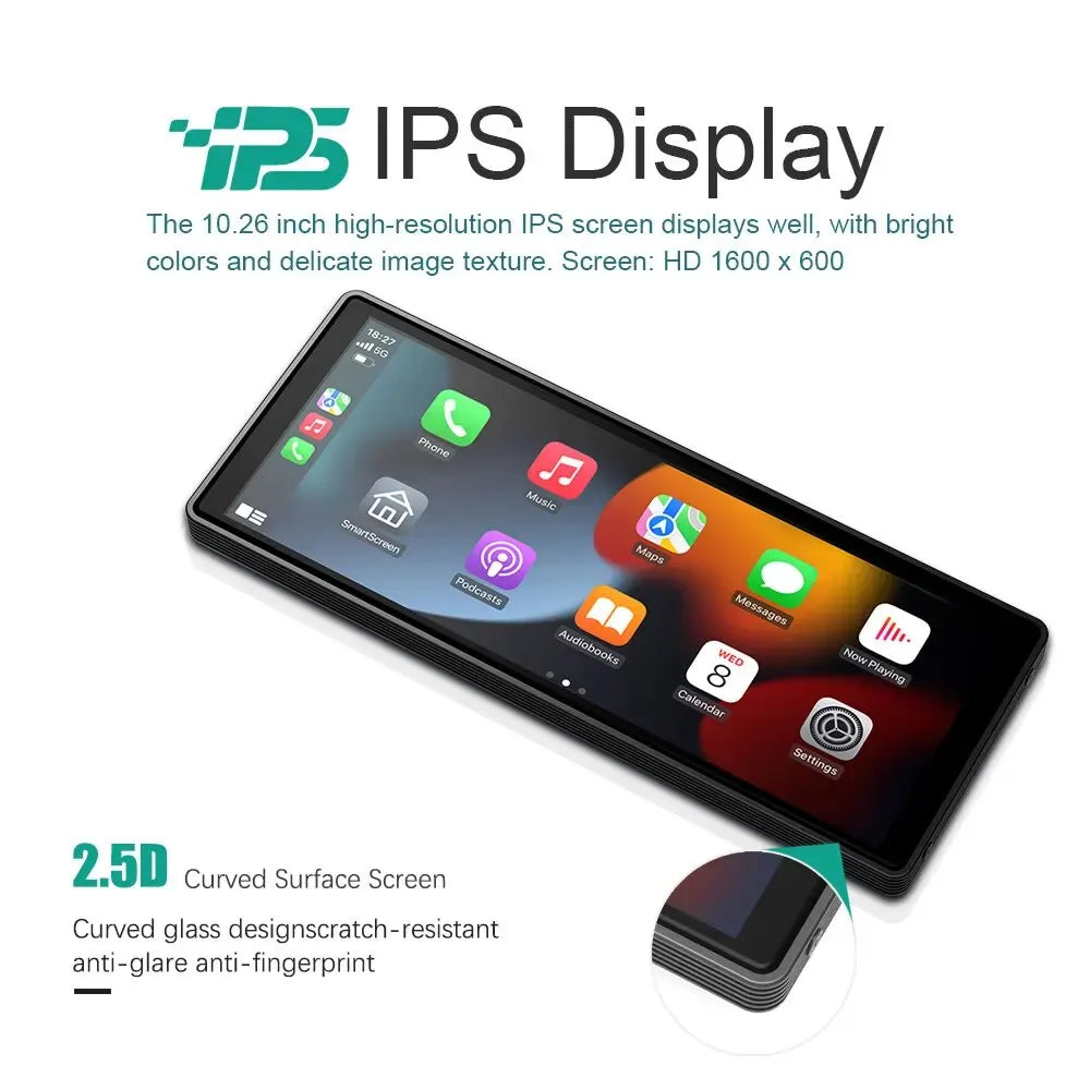 Yunpan Universal 10.26 Inch Car Radio Multimedia Wifi Video Player Wireless Carplay & Android Auto for or Android Mp5 Player