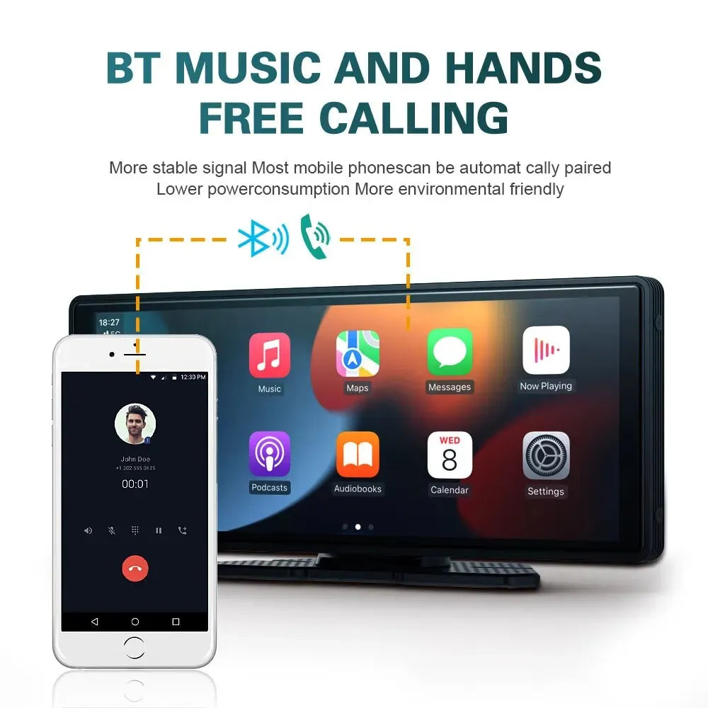 Yunpan Universal 10.26 Inch Car Radio Multimedia Wifi Video Player Wireless Carplay & Android Auto for or Android Mp5 Player