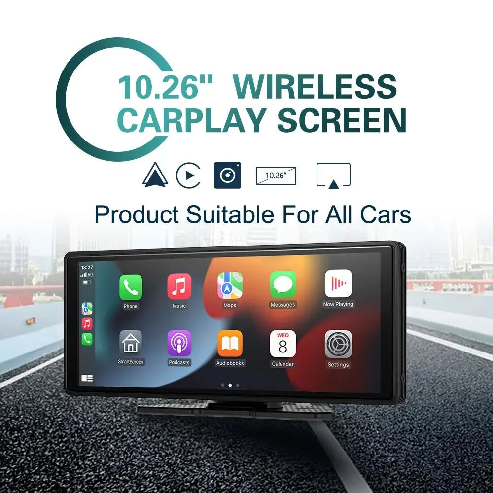 Yunpan Universal 10.26 Inch Car Radio Multimedia Wifi Video Player Wireless Carplay & Android Auto for or Android Mp5 Player
